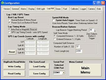 lap timer DigiTools setup