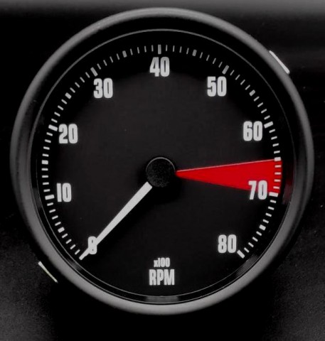 100mm Switchable Tachometer GT40