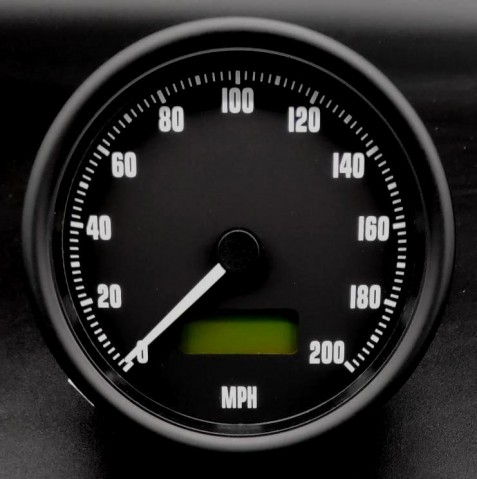 100mm Programmable Speedometer 200mph GT40